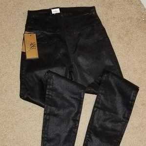 Rock & republic sz 6 black shimmer jeans nwt